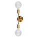 Forte - 7117-02-12 - Two Light Wall Sconce - Baton - Soft Gold