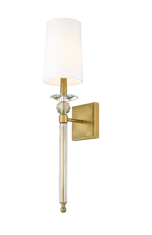 Z-Lite - 804-1S-RB-WH - One Light Wall Sconce - Ava - Rubbed Brass