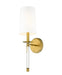 Z-Lite - 808-1S-RB-WH - One Light Wall Sconce - Mila - Rubbed Brass