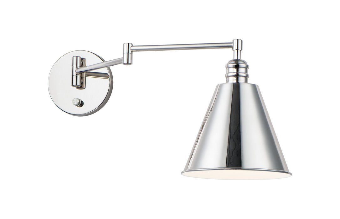 Maxim - 12220PN - One Light Wall Sconce - Library - Polished Nickel