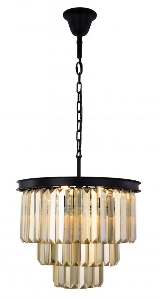 Elegant Lighting - 1231D20MB-GT/RC - Nine Light Chandelier - Sydney - Matte Black