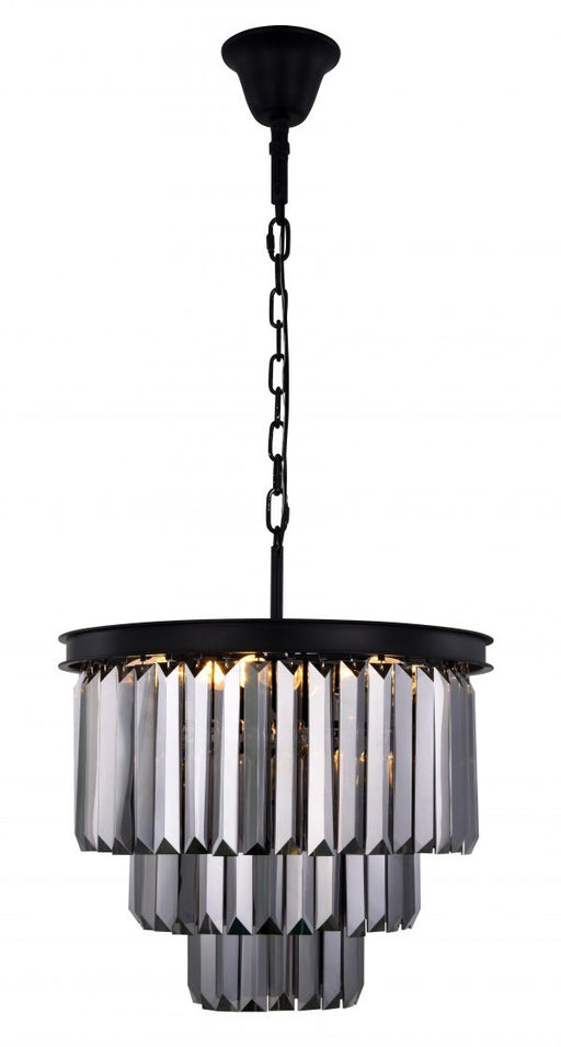 Elegant Lighting - 1231D20MB-SS/RC - Nine Light Chandelier - Sydney - Matte Black