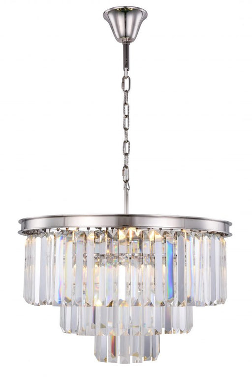 Elegant Lighting - 1231D26PN/RC - Nine Light Chandelier - Sydney - Polished Nickel