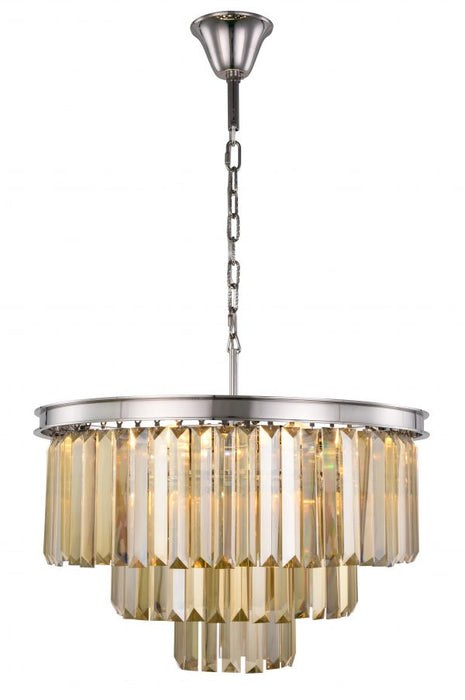 Elegant Lighting - 1231D26PN-GT/RC - Nine Light Chandelier - Sydney - Polished Nickel