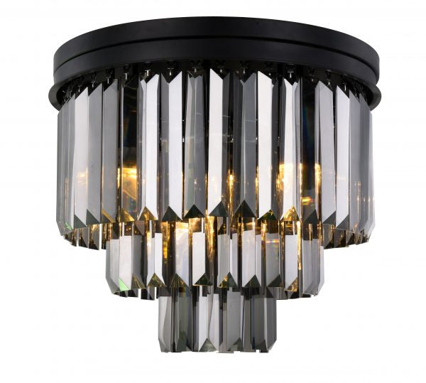 Elegant Lighting - 1231F20MB-SS/RC - Nine Light Flush Mount - Sydney - Matte Black