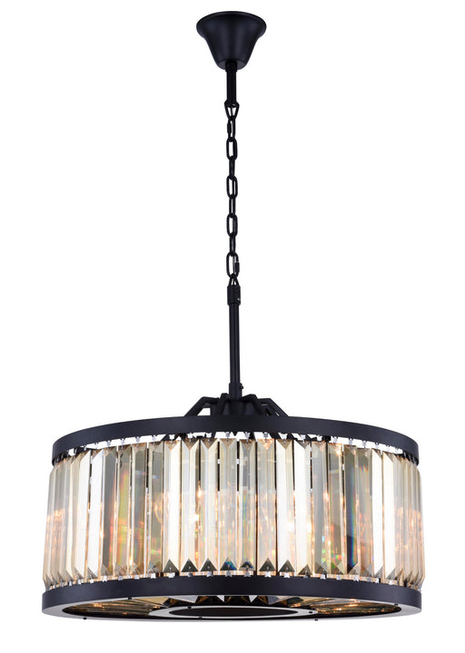 Elegant Lighting - 1233D28MB-GT/RC - Eight Light Chandelier - Chelsea - Matte Black