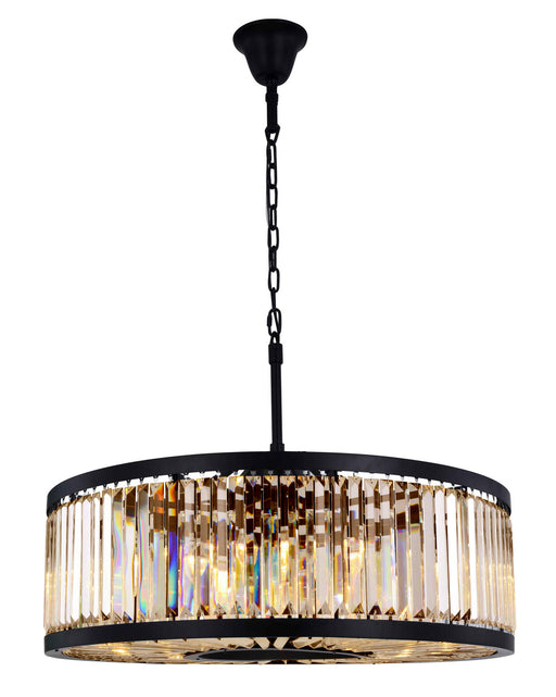 Elegant Lighting - 1233D35MB-GT/RC - Ten Light Chandelier - Chelsea - Matte Black