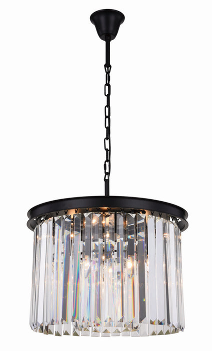 Elegant Lighting - 1238D20MB/RC - Six Light Pendant - Sydney - Matte Black