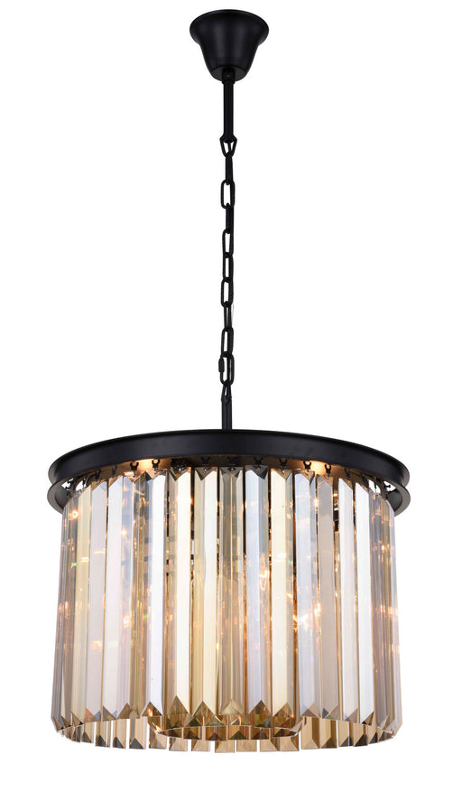 Elegant Lighting - 1238D20MB-GT/RC - Six Light Pendant - Sydney - Matte Black