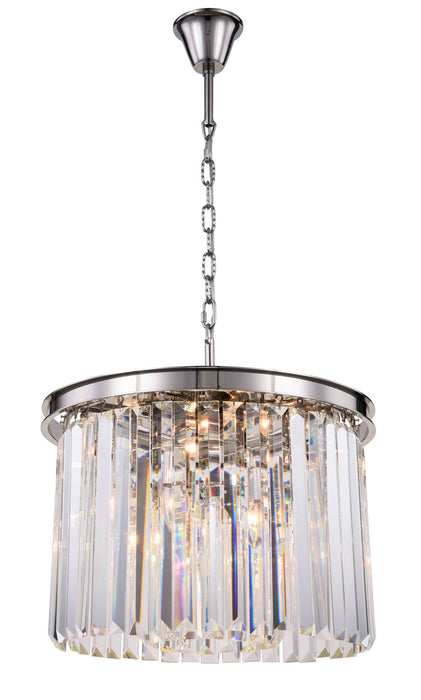 Elegant Lighting - 1238D20PN/RC - Six Light Pendant - Sydney - Polished Nickel