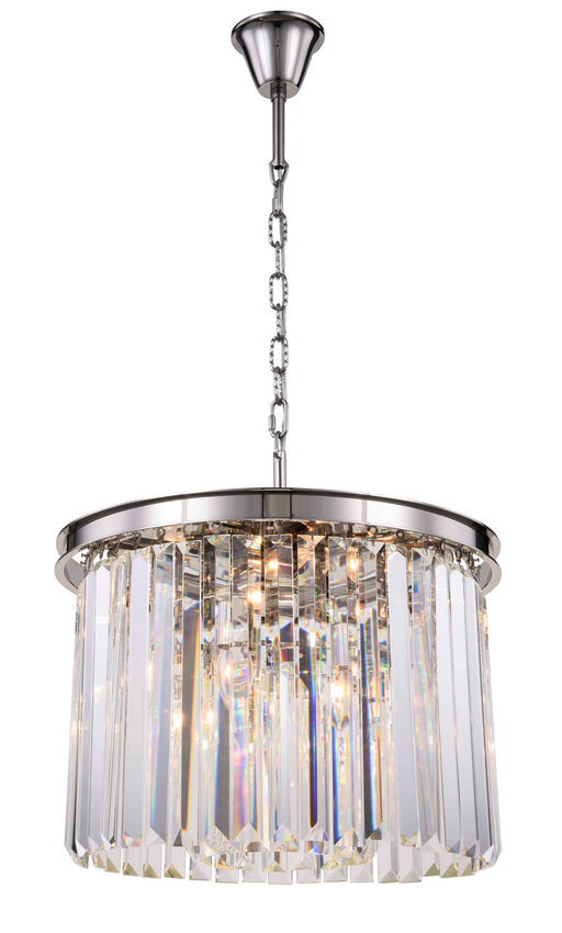 Elegant Lighting - 1238D20PN/RC - Six Light Pendant - Sydney - Polished Nickel