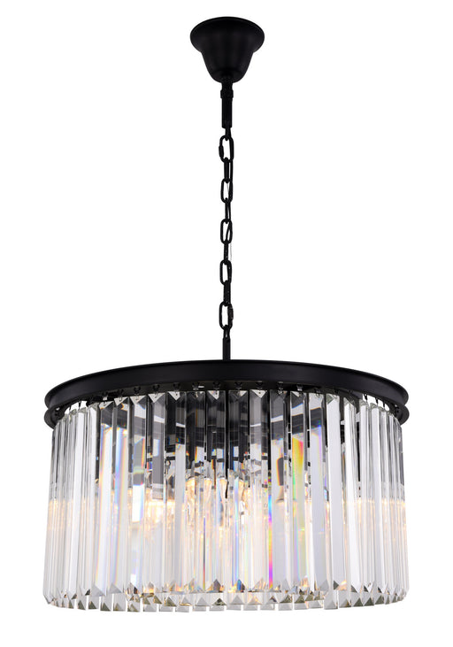 Elegant Lighting - 1238D26MB/RC - Eight Light Chandelier - Sydney - Matte Black