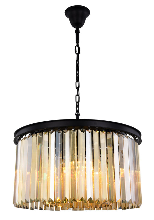 Elegant Lighting - 1238D26MB-GT/RC - Eight Light Chandelier - Sydney - Matte Black