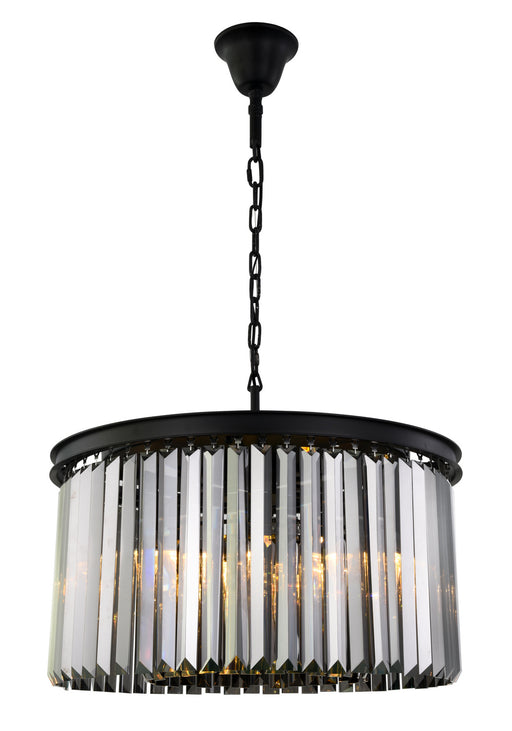 Elegant Lighting - 1238D26MB-SS/RC - Eight Light Chandelier - Sydney - Matte Black