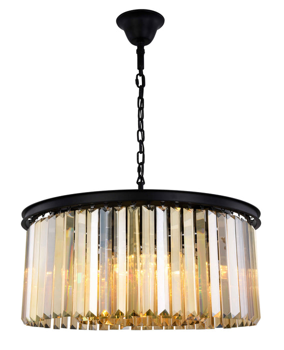 Elegant Lighting - 1238D31MB-GT/RC - Eight Light Chandelier - Sydney - Matte Black