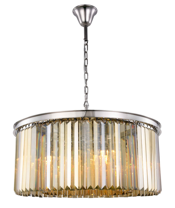 Elegant Lighting - 1238D31PN-GT/RC - Eight Light Chandelier - Sydney - Polished Nickel