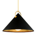 Corbett Lighting - 289-43-GL/SBK - One Light Pendant - Charm - Black And Gold Leaf