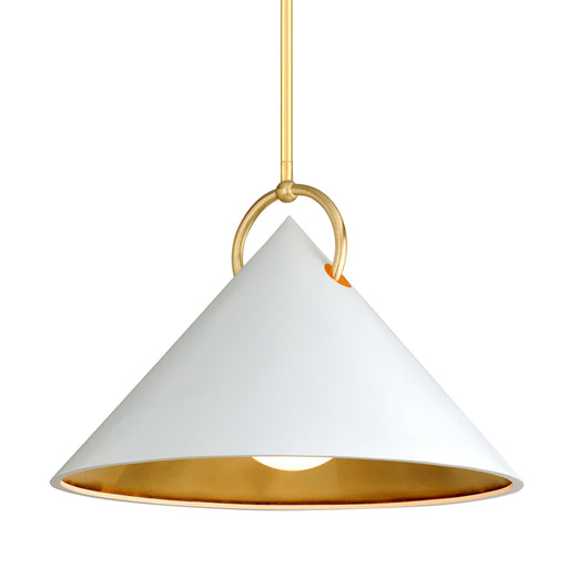 Corbett Lighting - 290-42-GL/SWH - One Light Pendant - Charm - Gold Leaf/White
