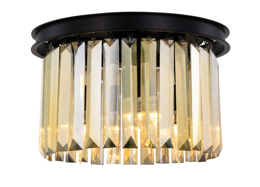 Elegant Lighting - 1238F16MB-GT/RC - Three Light Flush Mount - Sydney - Matte Black