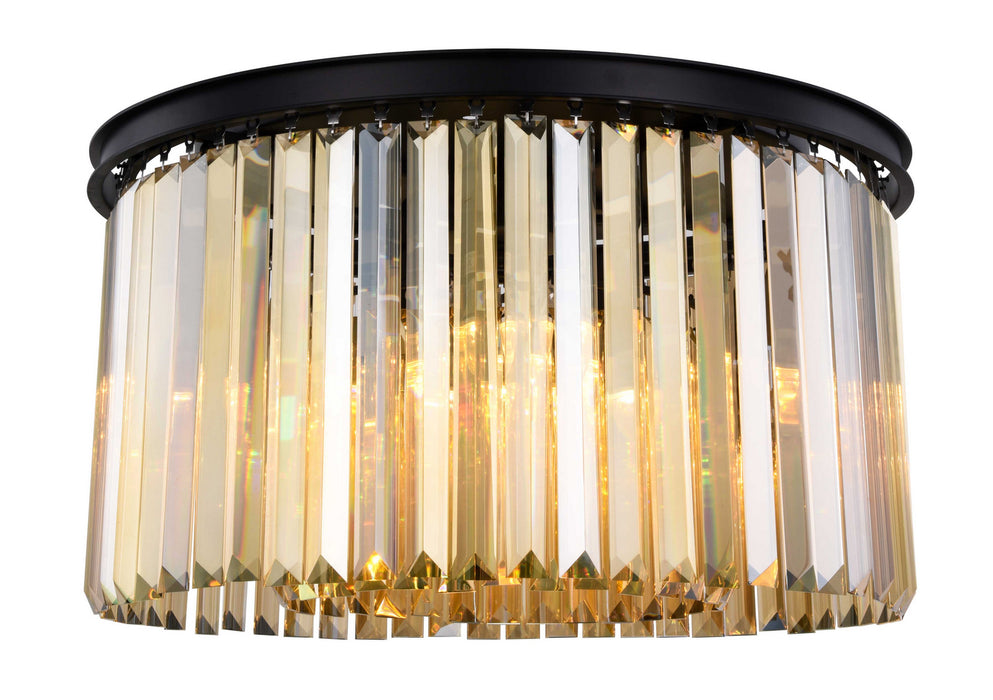 Elegant Lighting - 1238F26MB-GT/RC - Eight Light Flush Mount - Sydney - Matte Black