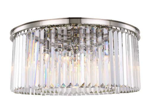 Elegant Lighting - 1238F31PN/RC - Eight Light Flush Mount - Sydney - Polished Nickel