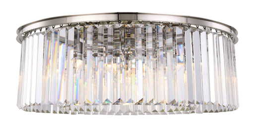 Elegant Lighting - 1238F43PN/RC - Ten Light Flush Mount - Sydney - Polished Nickel