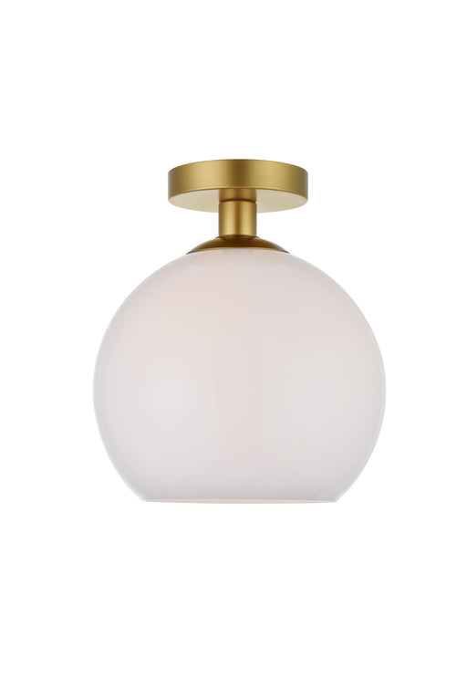 Elegant Lighting - LD2211BR - One Light Flush Mount - Baxter - Brass And Frosted White