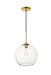 Elegant Lighting - LD2224BR - One Light Pendant - Baxter - Brass And Clear