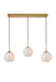 Elegant Lighting - LD2237BR - Three Light Pendant - Baxter - Brass And Frosted White