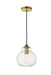 Elegant Lighting - LD2245BR - One Light Pendant - Destry - Brass And Clear