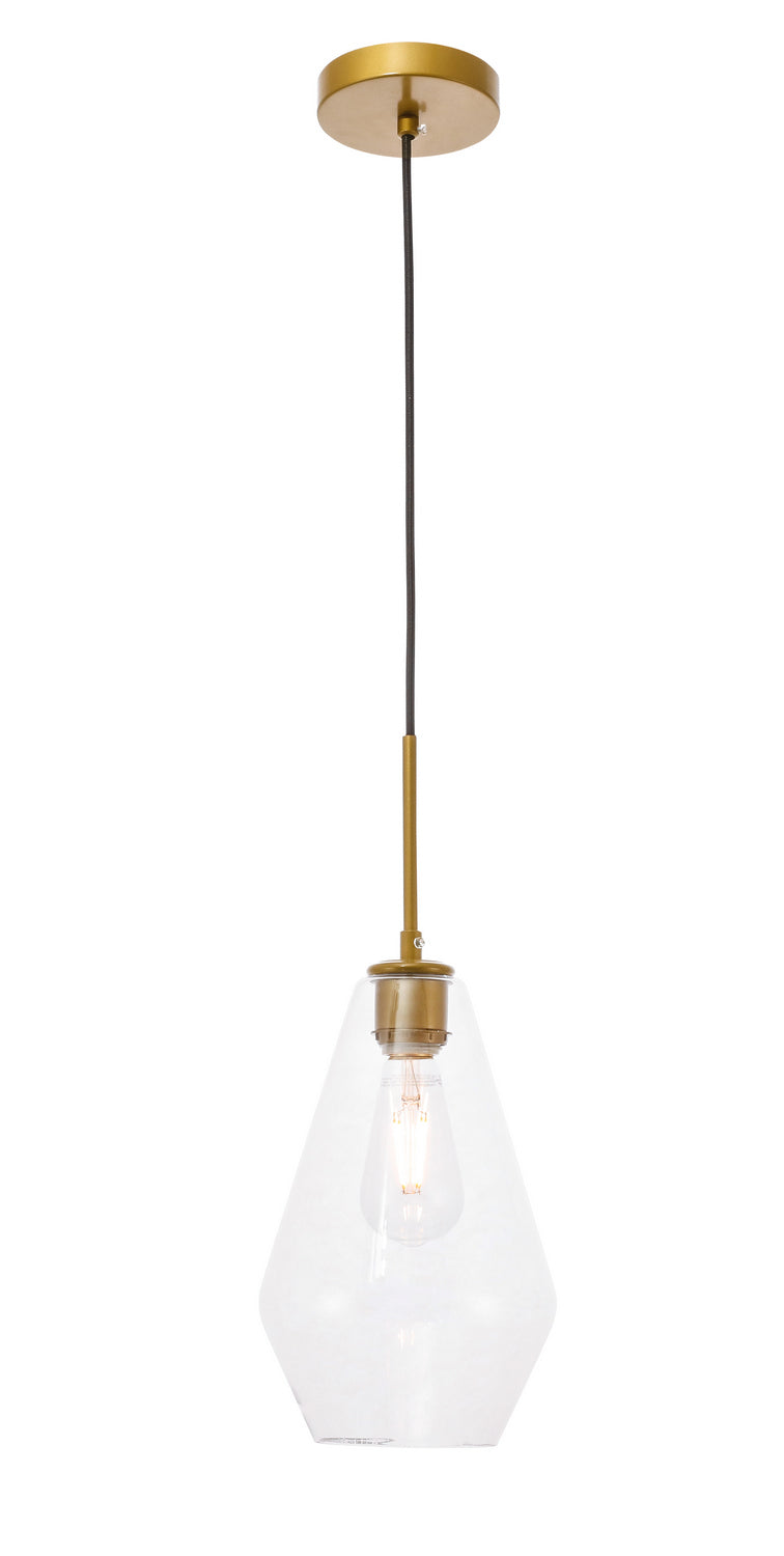 Elegant Lighting - LD2260BR - One Light Pendant - Gene - Brass And ...