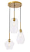 Elegant Lighting - LD2268BR - Three Light Pendant - Gene - Brass And Clear Glass