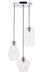 Elegant Lighting - LD2268C - Three Light Pendant - Gene - Chrome And Clear Glass