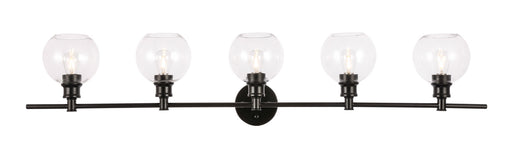 Elegant Lighting - LD2326BK - Five Light Wall Sconce - Collier - Black And Clear Glass