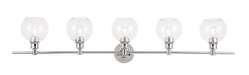 Elegant Lighting - LD2326C - Five Light Wall Sconce - Collier - Chrome And Clear Glass