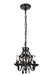 Elegant Lighting - LD5019D9BK - Three Light Pendant - Karter - Polished Black