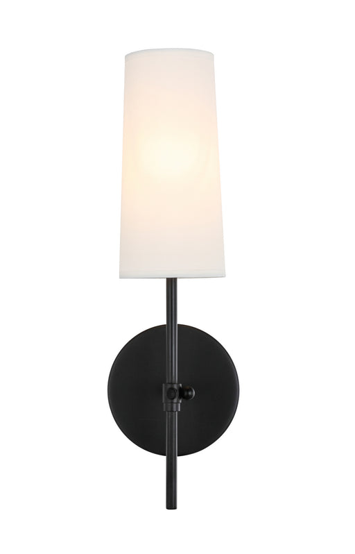 Elegant Lighting - LD6004W5BK - One Light Wall Sconce - Mel - Black And White Shade