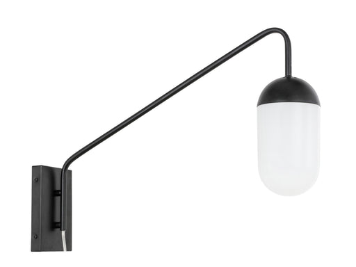 Elegant Lighting - LD6175BK - One Light Wall Sconce - Kace - Black And Frosted White Glass