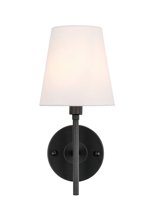 Elegant Lighting - LD6183BK - One Light Wall Sconce - Cason - Black And White Shade