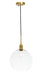 Elegant Lighting - LD6209BR - One Light Pendant - Emett - Brass And Clear Glass