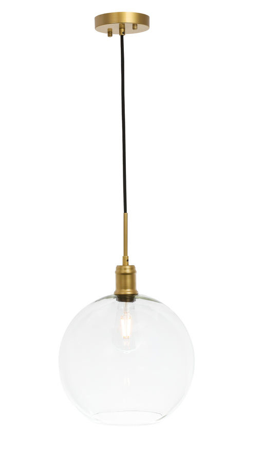 Elegant Lighting - LD6209BR - One Light Pendant - Emett - Brass And Clear Glass