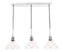 Elegant Lighting - LD6223C - Three Light Pendant - Clive - Chrome And Clear Seeded Glass