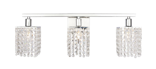Elegant Lighting - LD7011C - Three Light Wall Sconce - Phineas - Chrome And Clear Crystals