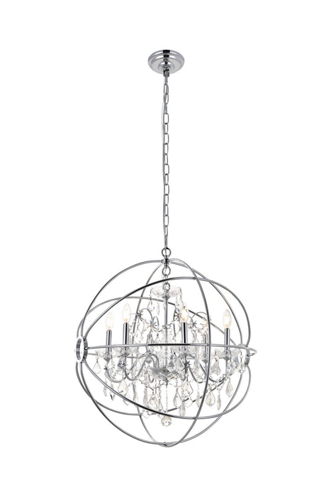 Elegant Lighting - LD8801D25C - Six Light Pendant - Cordelia - Chrome