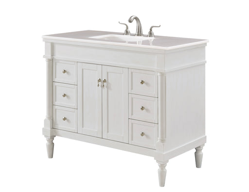 Elegant Lighting - VF13042AW - Single Bathroom Vanity Set - Lexington - Antique White