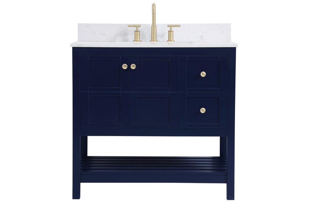 Elegant Lighting - VF16436BL-BS - Bathroom Vanity Set - Theo - Blue