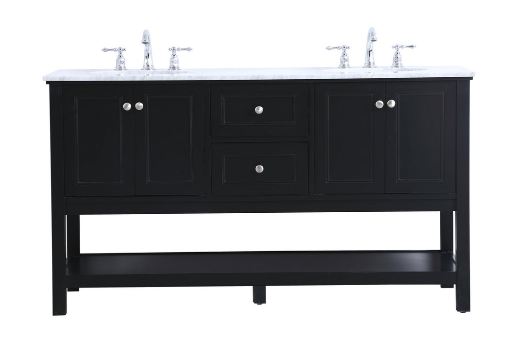 Elegant Lighting - VF27060BK - Double Sink Bathroom Vanity Set - Metropolis - Black