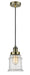 Innovations - 100AB-10BK-1H-AB-G184 - One Light Mini Pendant - Edison - Antique Brass