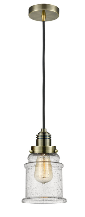 Innovations - 100AB-10BK-2H-AB-G184 - One Light Mini Pendant - Winchester - Antique Brass