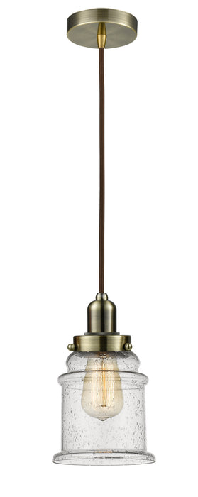 Innovations - 100AB-10BR-0H-AB-G184 - One Light Mini Pendant - Whitney - Antique Brass